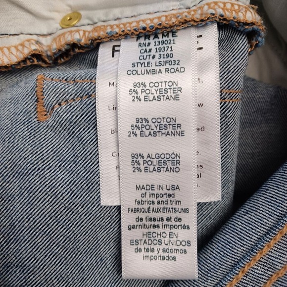 Frame Denim Women's Size 26 Forever Karlie Skinny Jeans Medium Wash Raw Hem EUC - Picture 7 of 9